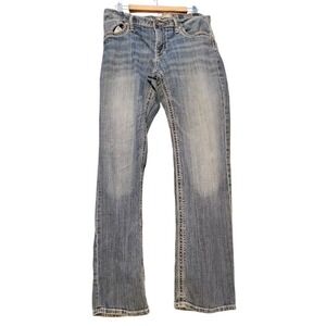 BKE Buckle Jeans Men's Size 32 L Blue Derek Relaxed Bootcut Casual Preppy Denim